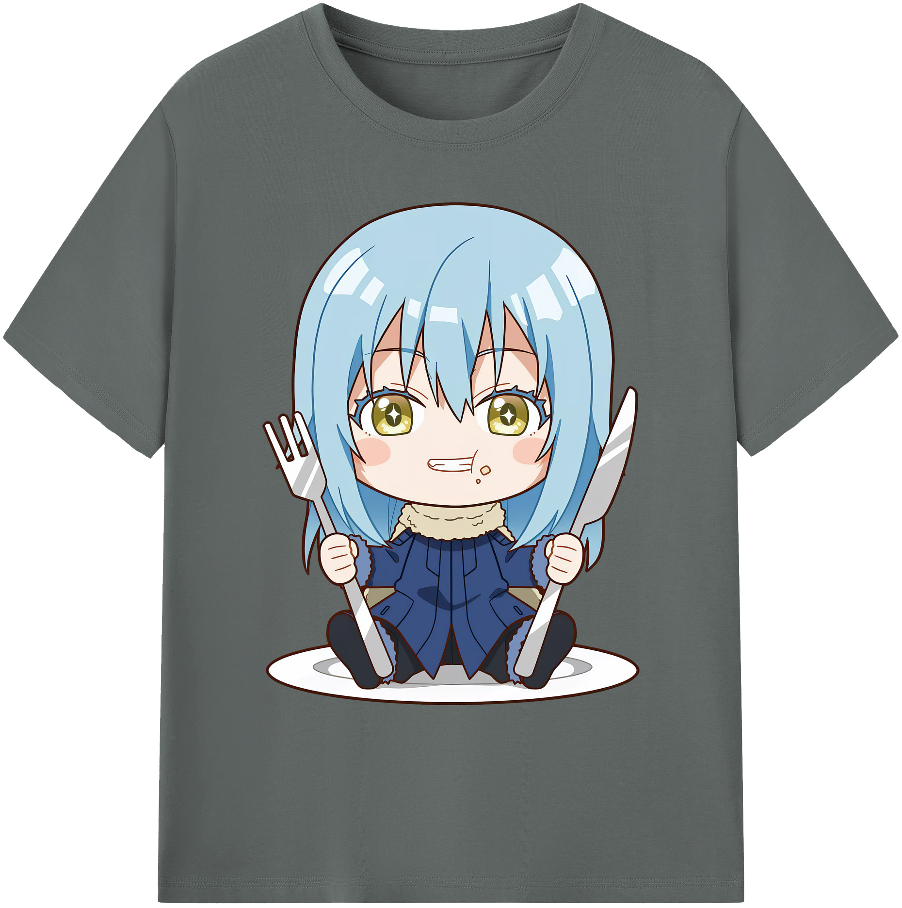 （画像用） 転スラ Regarding Reincarnated to Slime 綿100％ メンズ半袖Tシャツ｜肌触りやわらか＆通気性